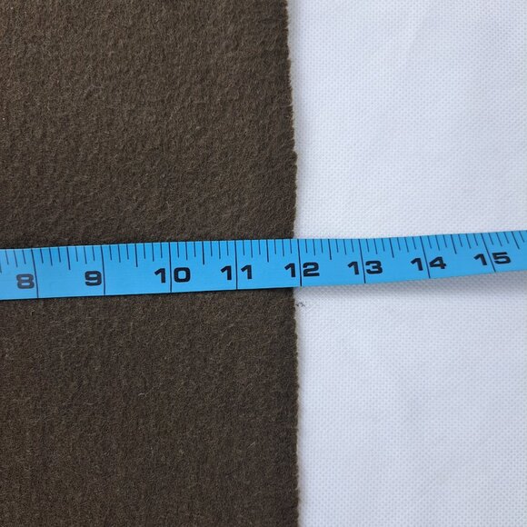 BURBERRY London Solid Knit 100% Cashmere Embroidered Brown Rectangle SCARF - Picture 8 of 8